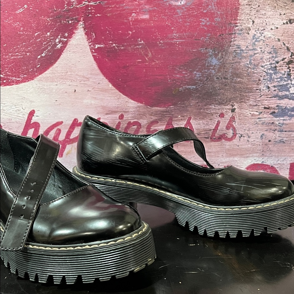 Madden Girl Black Platform Mary Jane Shoes - Picture 3 of 6